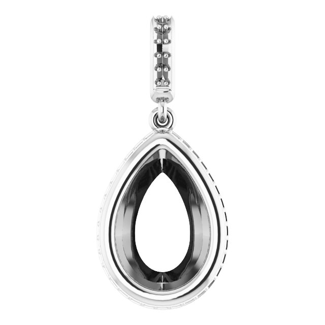 Bezel-Set Hidden Halo-Style Pendant