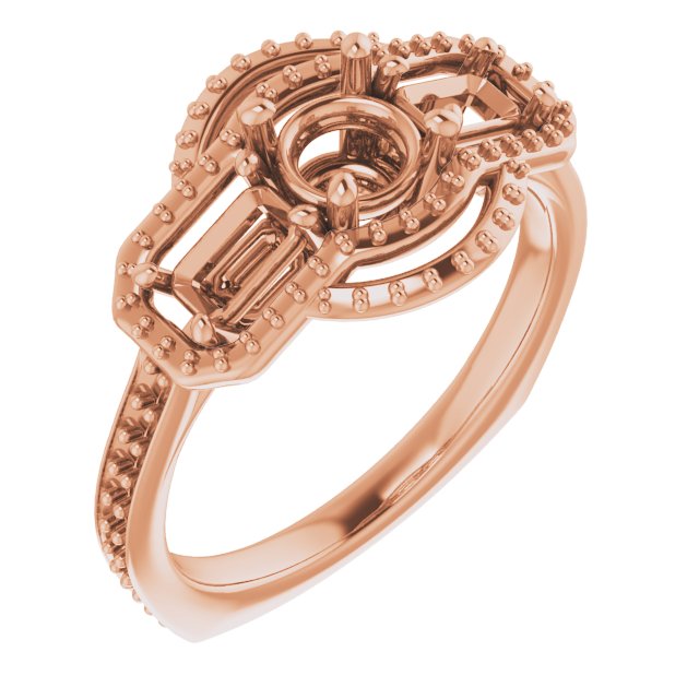 Three-Stone Halo-Style Engagement Ring