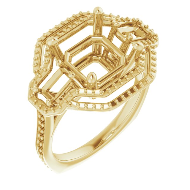 Three-Stone Halo-Style Engagement Ring