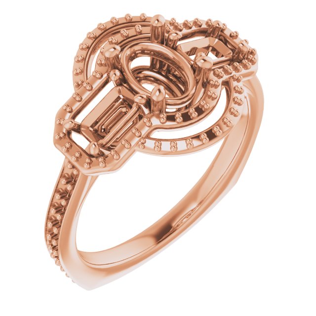 Three-Stone Halo-Style Engagement Ring