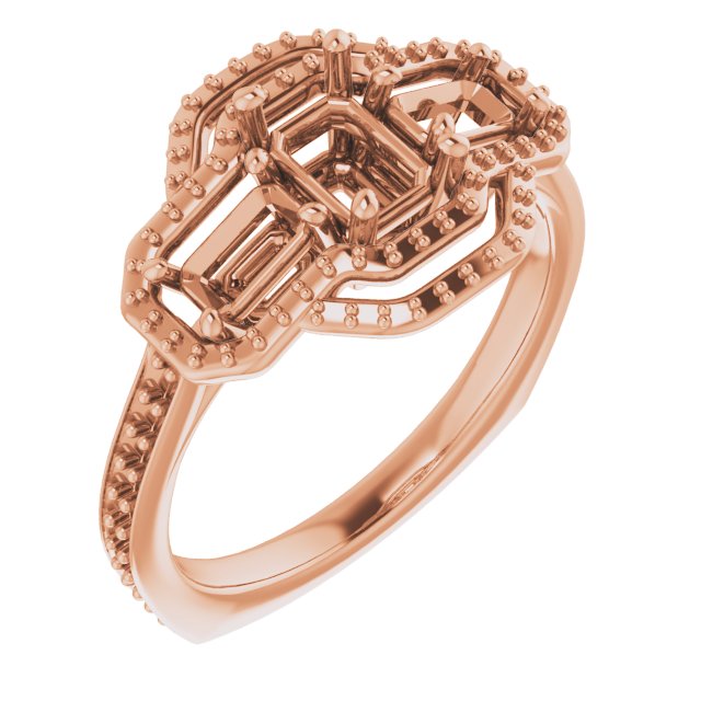 Three-Stone Halo-Style Engagement Ring