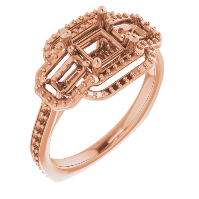 Three-Stone Halo-Style Engagement Ring
