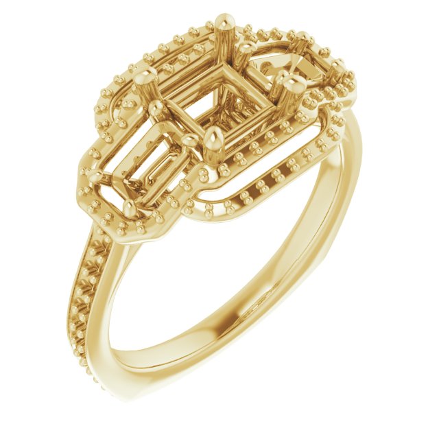 Three-Stone Halo-Style Engagement Ring