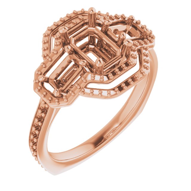 Three-Stone Halo-Style Engagement Ring
