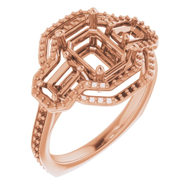 Three-Stone Halo-Style Engagement Ring