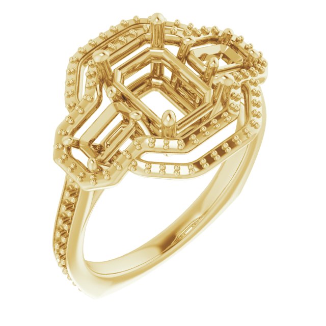 Three-Stone Halo-Style Engagement Ring