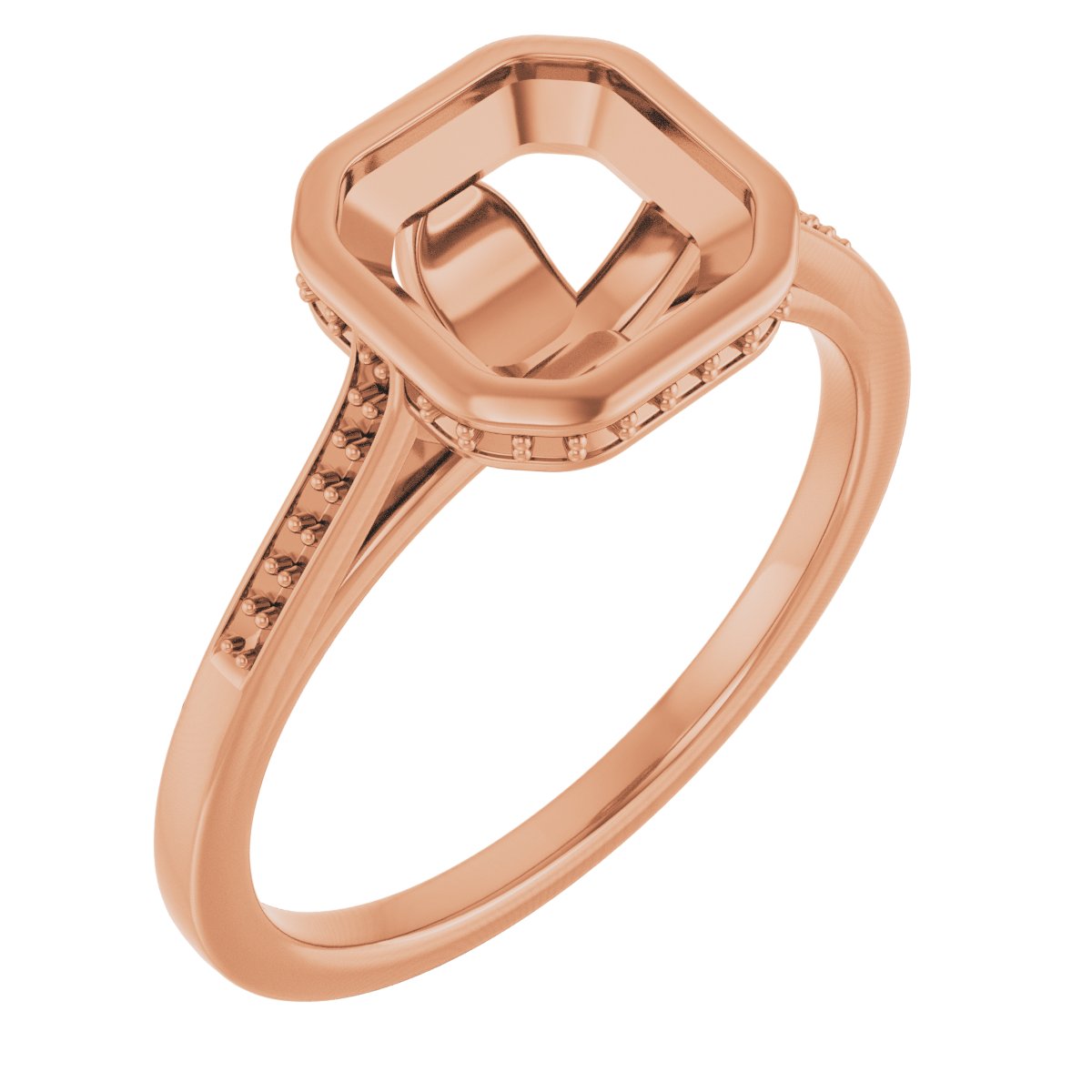 Bezel-Set Accented Engagement Ring