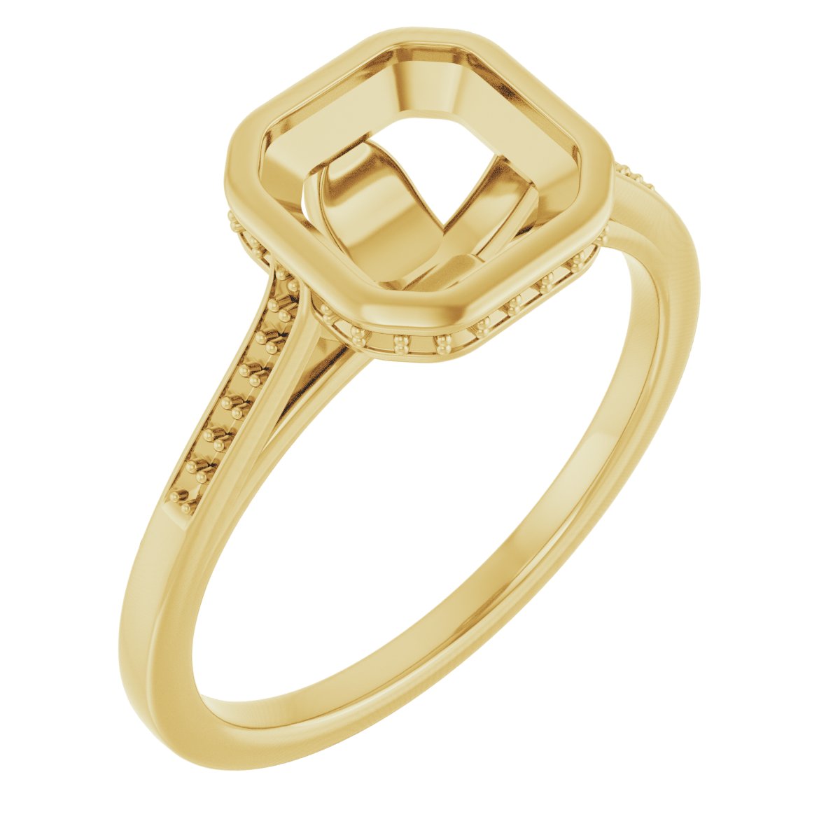Bezel-Set Accented Engagement Ring