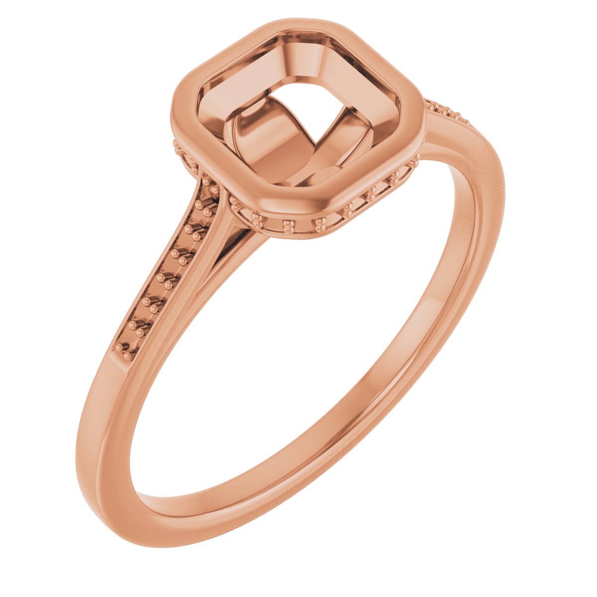 Bezel-Set Accented Engagement Ring