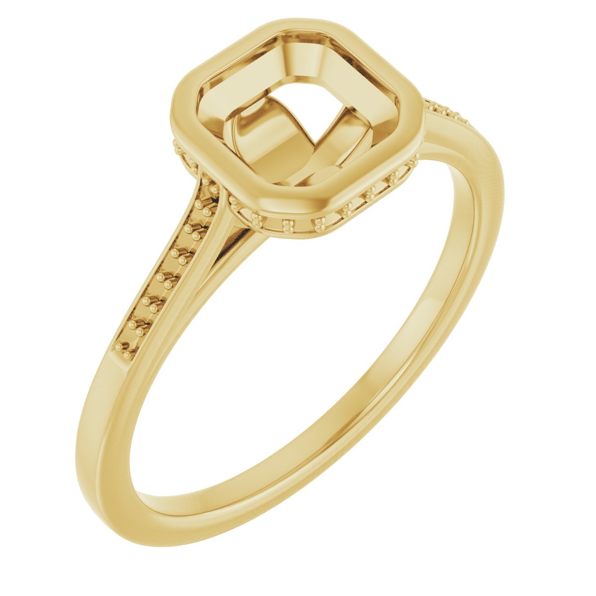 Bezel-Set Accented Engagement Ring