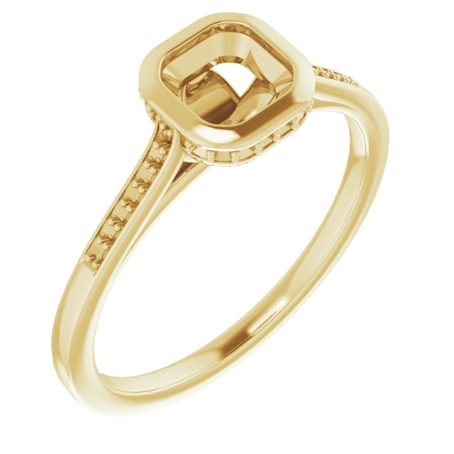 Bezel-Set Accented Engagement Ring