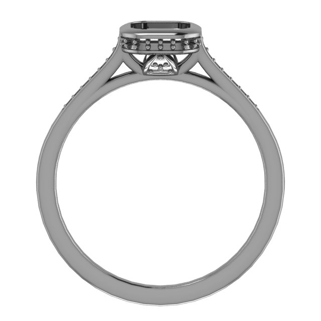 11 mm Cushion Engagement Ring Mounting view 2