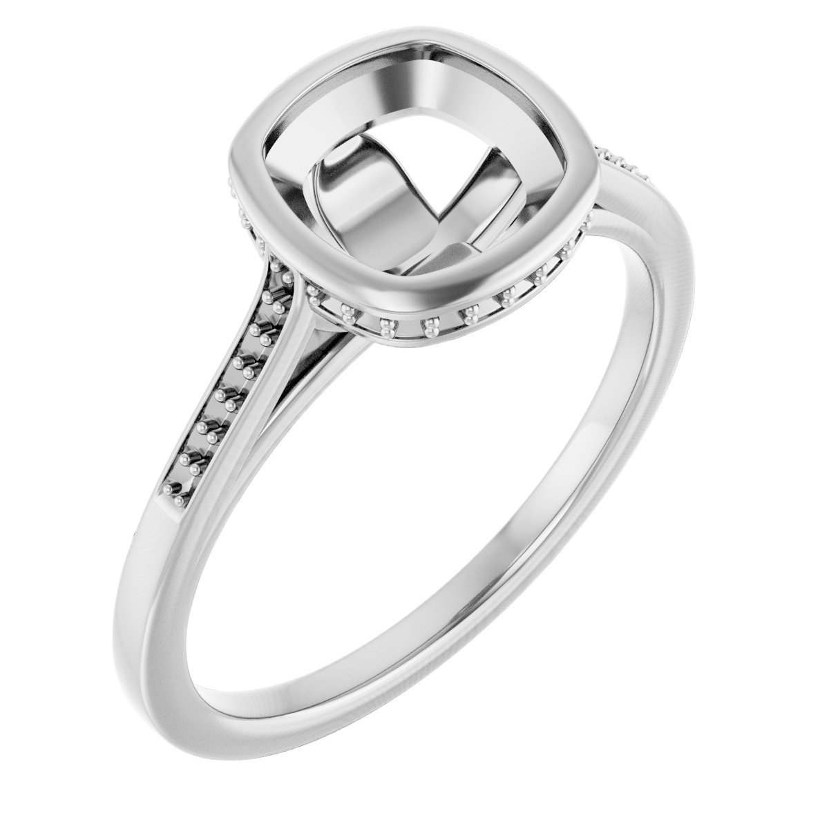 Bezel-Set Accented Engagement Ring