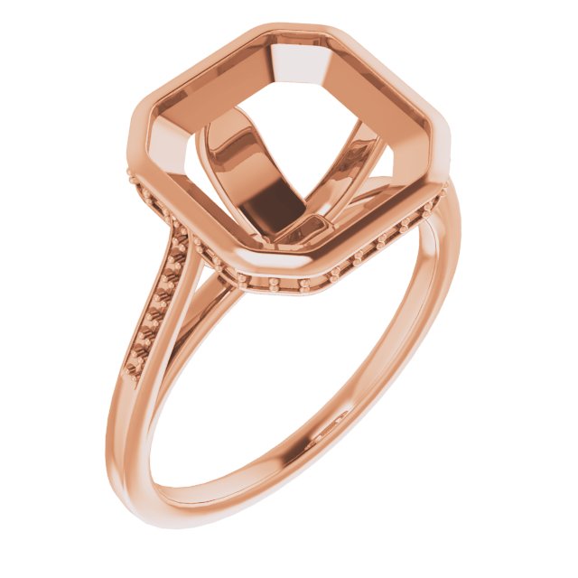 Bezel-Set Accented Engagement Ring