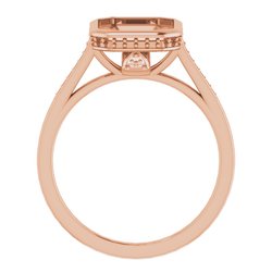 Bezel-Set Accented Engagement Ring