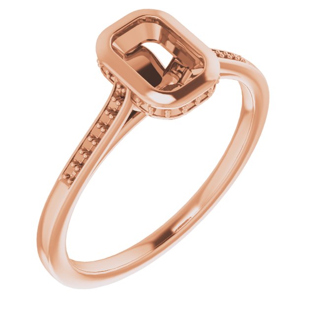 Bezel-Set Accented Engagement Ring