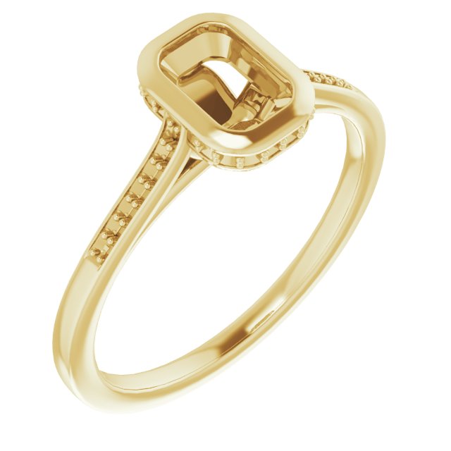 Bezel-Set Accented Engagement Ring