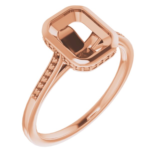 Bezel-Set Accented Engagement Ring