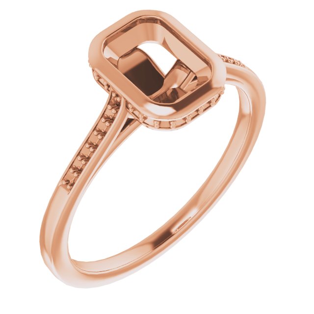 Bezel-Set Accented Engagement Ring