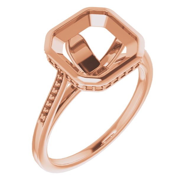 Bezel-Set Accented Engagement Ring