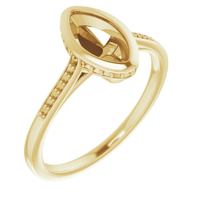 Bezel-Set Accented Engagement Ring