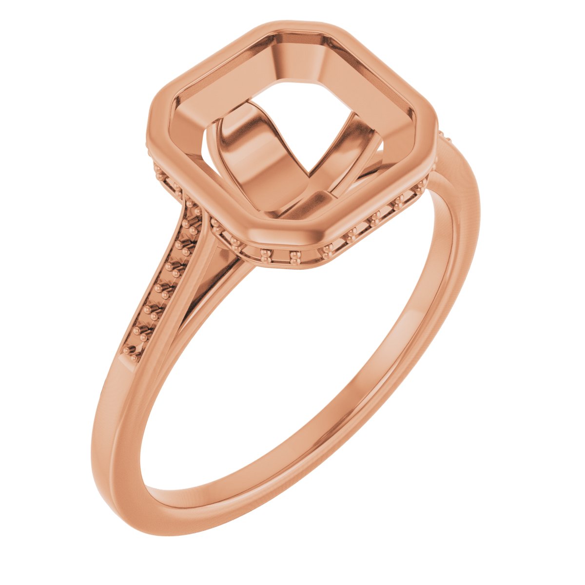 Bezel-Set Accented Engagement Ring