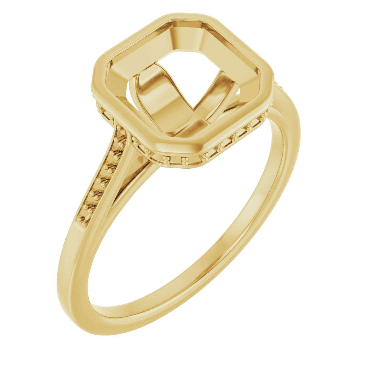 Bezel-Set Accented Engagement Ring