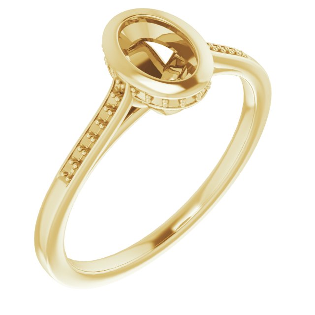 Bezel-Set Accented Engagement Ring