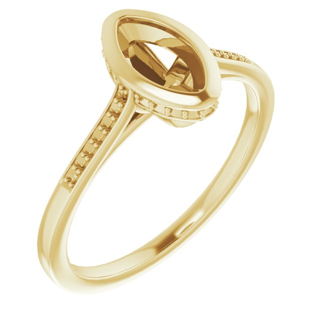 Bezel-Set Accented Engagement Ring