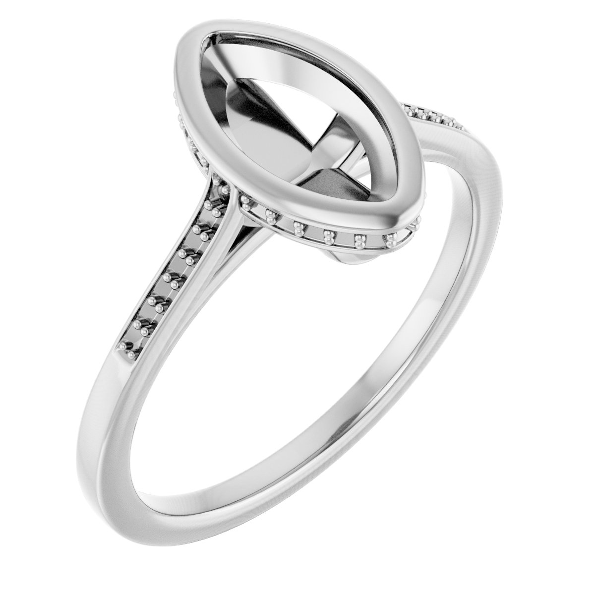 Bezel-Set Accented Engagement Ring