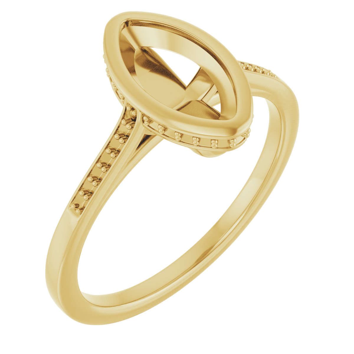 Bezel-Set Accented Engagement Ring