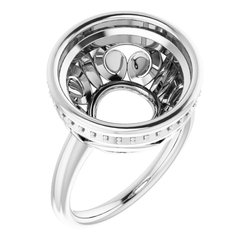 Bezel-Set Solitaire Engagement Ring with Accent