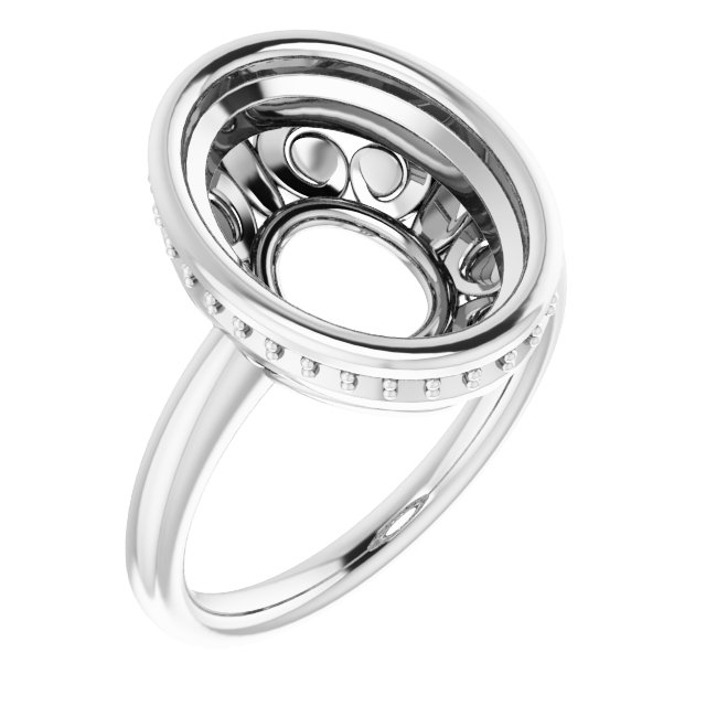 Bezel-Set Hidden Halo-Style Engagement Ring