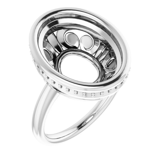 Bezel-Set Hidden Halo-Style Engagement Ring