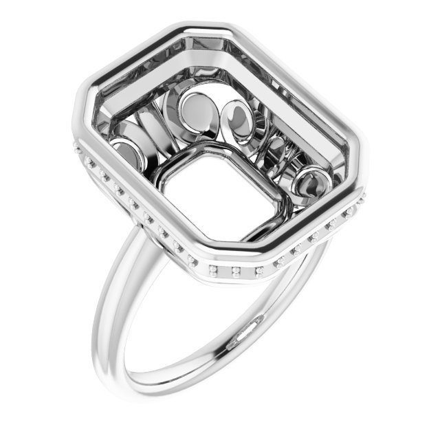 Bezel-Set Hidden Halo-Style Engagement Ring