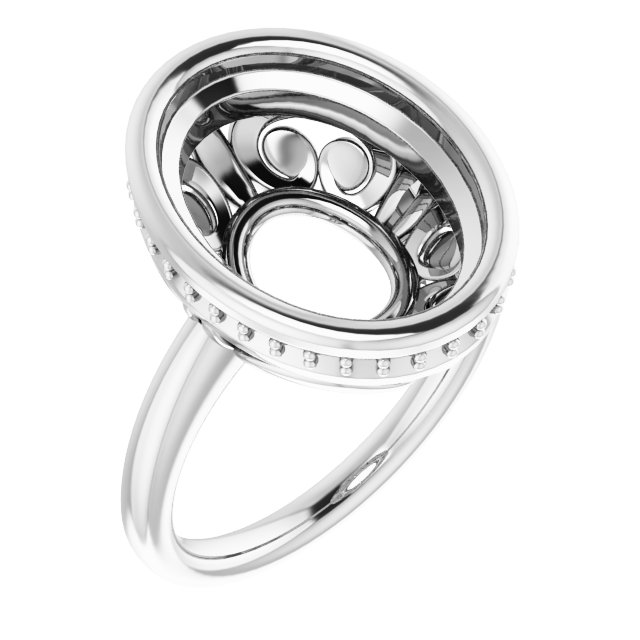 Bezel-Set Hidden Halo-Style Engagement Ring