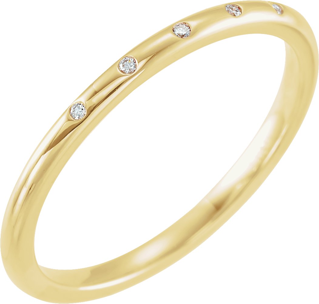 14K Yellow .02 CTW Natural Diamond Ring Size 6