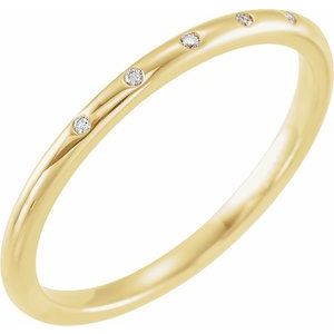 14K Yellow .025 CTW Natural Diamond Ring Size 4