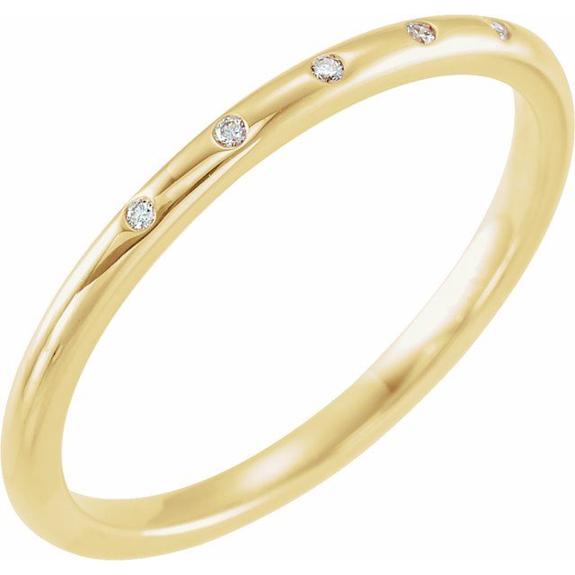 14K Yellow .025 CTW Natural Diamond Ring Size 20