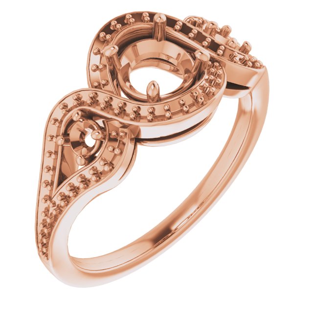 Three-Stone Halo-Style Engagement Ring