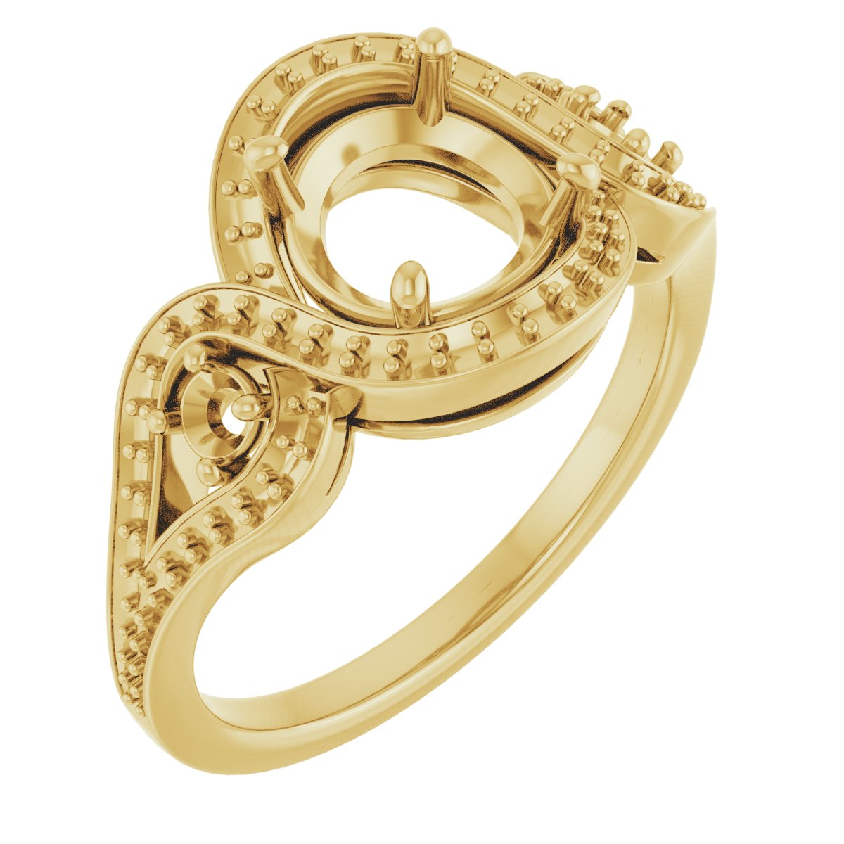 Three-Stone Halo-Style Engagement Ring