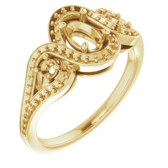 Three-Stone Halo-Style Engagement Ring
