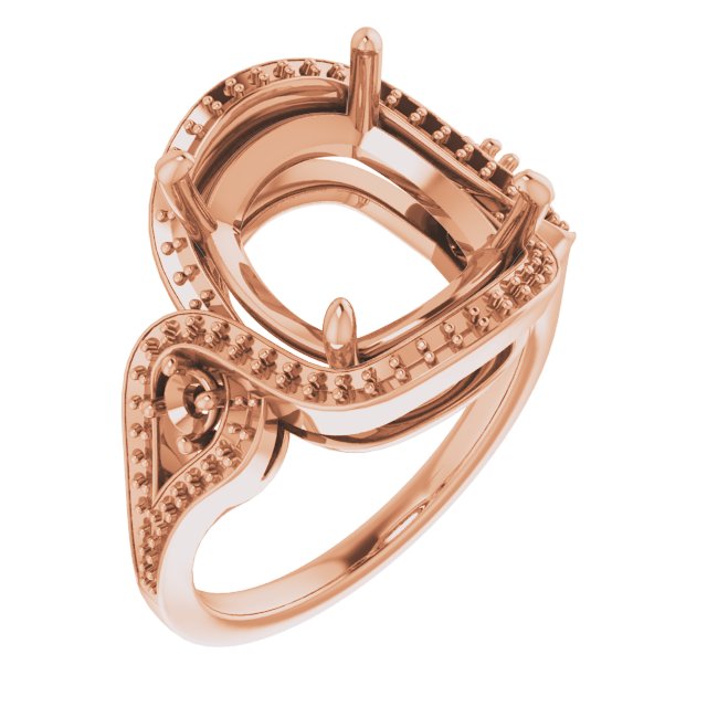 Three-Stone Halo-Style Engagement Ring