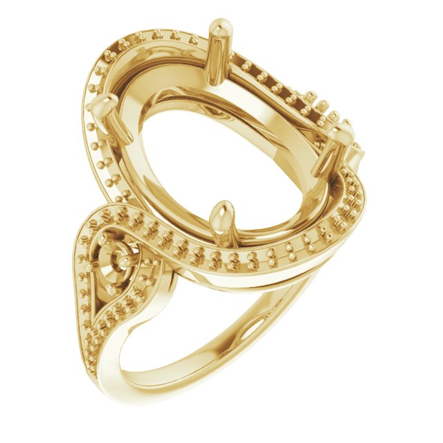 Three-Stone Halo-Style Engagement Ring