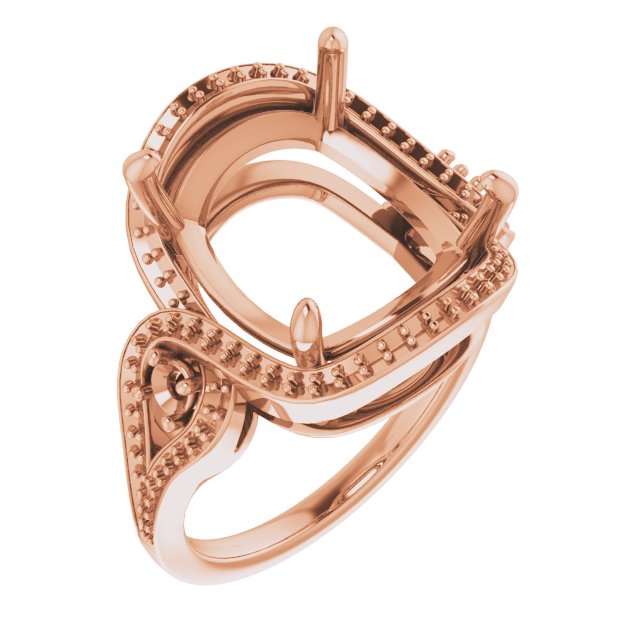 Three-Stone Halo-Style Engagement Ring