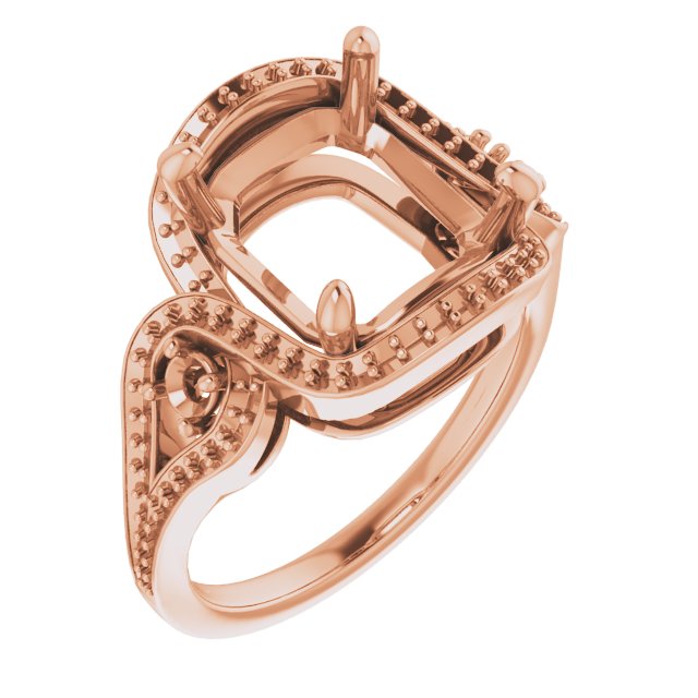 Three-Stone Halo-Style Engagement Ring