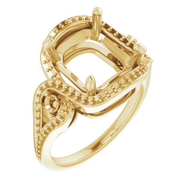Three-Stone Halo-Style Engagement Ring