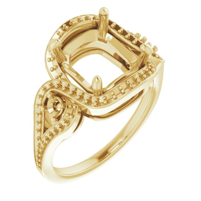 Three-Stone Halo-Style Engagement Ring