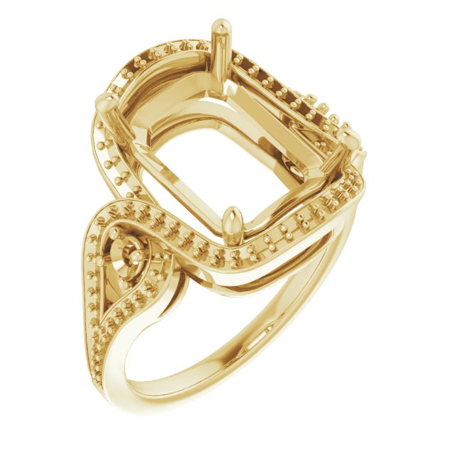 Three-Stone Halo-Style Engagement Ring