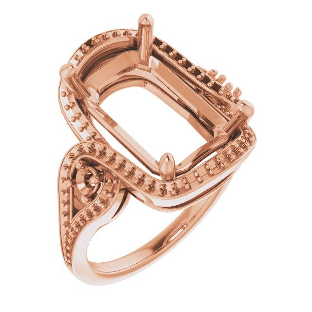 Three-Stone Halo-Style Engagement Ring